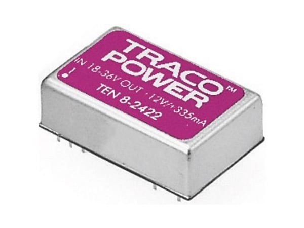 TracoPower TEN 8-2411 DC/DC-muunnin, piirilevy 24 V/DC 5 V/DC 1,5 A 8 W Lähtöjen määrä: 1 x