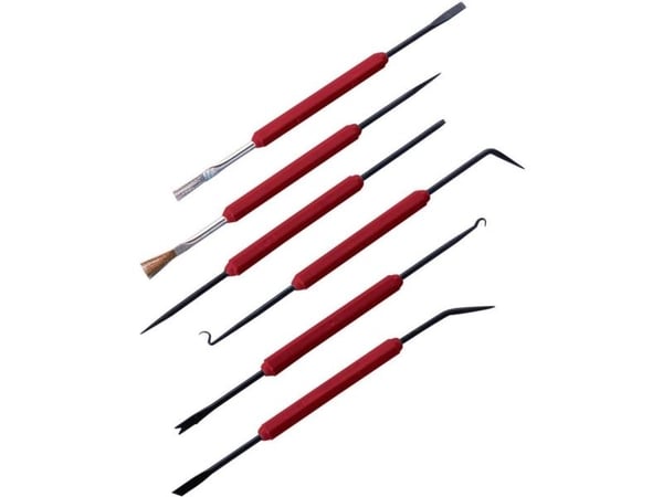 Toolcraft TO-6546771, Työkalusetti, Mikä tahansa tuotemerkki, Musta, Metallinen, Punainen, 6 kpl
