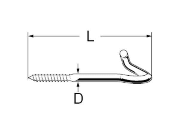 dörner + helmer skruvkrokar 140 mm 6 st