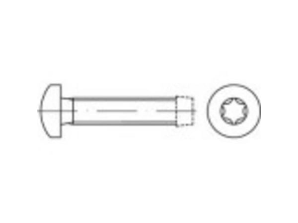 TOOLCRAFT 141257 metrisk gjengeskruer M5 12 mm T-profil DIN 7500 stål galvanisert 1000 stk