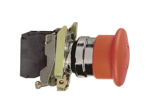 Schneider Electric XB4BS8445, Painikekytkin, Punainen, IP69K, LROS CSA GL DNV BV UL RINA, 600 V, 40 mm