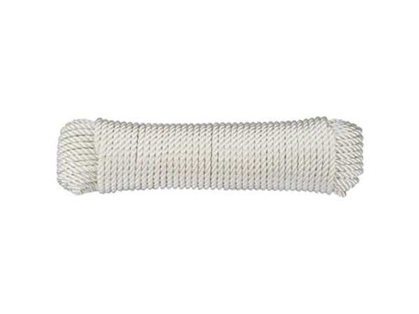 dörner + helmer 190320 Polyamidrep Flätat (Ø x L) 6 mm x 30 m Vit