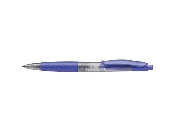 Schneider Schreibgeräte Gelion 1, uttrekkbar gelpenn, Blå, Blå, Transparent, Plast, Ambidextrous, Medium