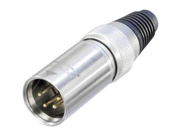 Neutrik NC4MXHD XLR-kontakt rett, sølv, 4-polet, 1 stk