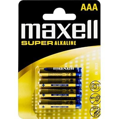 Maxell Super Alkaline XL LR03 XL - Batteri 4 x AAA - Alkaline