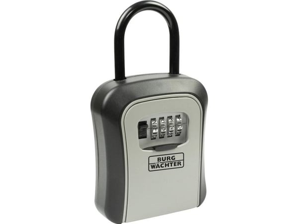 BURG-WÄCHTER Key Safe 50 SB, Zink, Svart, Grå, Kombinasjonslås, 95 x 45 x 178 mm