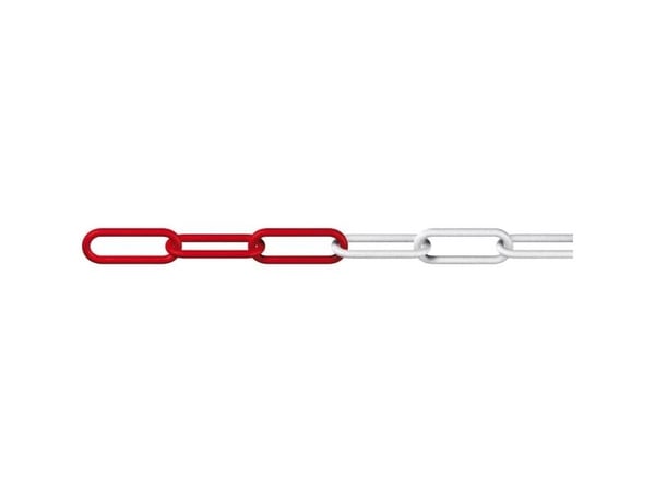 Dörner + Helmer 128953, Kjetting, Polyethylen, Rød, Hvit, 25 m, 19 mm
