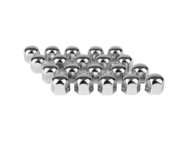 Eufab 15231 hjulboltdeksel passer til 19 mm krom metall