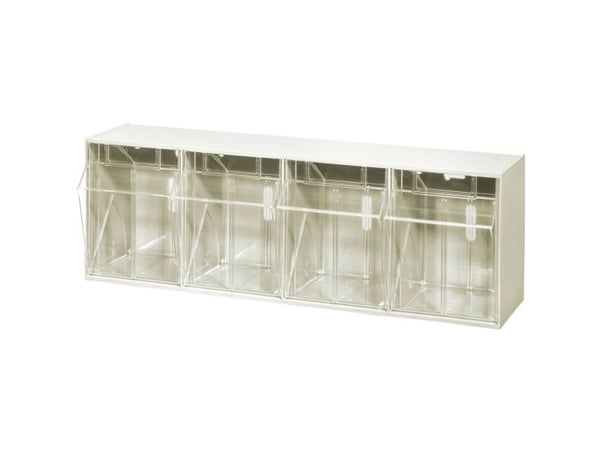 Allit 464421 sammenleggbar boksmagasin VarioPlus ProFlip (B x H x D) 600 x 240 x 200 mm hvit, gjennomsiktig 1 stk (464421)
