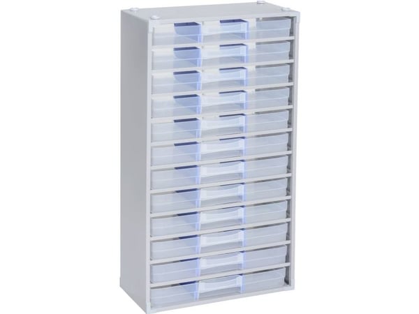 Allit 464800 smådelsmagasin VarioPlus ProM 57/36 (B x H x D) 300 x 565 x 140 mm sølv, transparent 1 stk (464800)