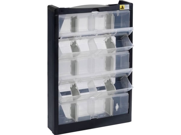 Allit 466250 liten-dels magasin (B x H x D) 300 x 465 x 80 mm svart/grå 1 stk (466250)