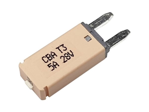Hansor Circuit Breaker Mini, tyyppi 3. Manuaalinen nollaus, 5A CBA3-sarja 5A Circuit Breaker Standard Flat Sulake 5 A Light Brown 1 kpl