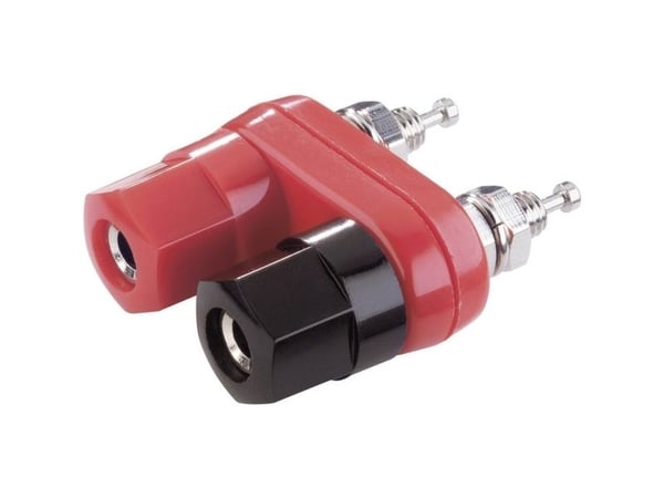 TRU COMPONENTS TC-R1-19B-2P polklemme rød/sort/sort, 10 A (1 stk.)