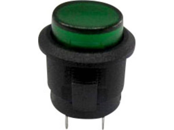 TRU COMPONENTS 1587807 TC-R13-523AL-05GN Painike 250 V/AC 1,5 A 1 x Off/(On) Painike Vihreä 1 kpl