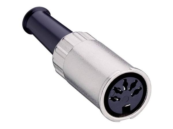 Lumberg 0122 05, DIN 5 poles, Sort, Nickel, Zink, Sølv, 30 mO, 60 V