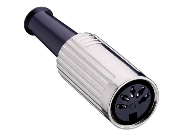 Lumberg 0121 05, DIN 5 poles, Sort, Nickel, Zink, Sølv, 30 mO, 100 V