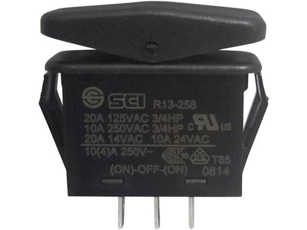 TRU COMPONENTS 1587863 vippswitch TC-R13-258I 14 V/AC 21 A (On)/Off/(On) IP66 tryckknapp