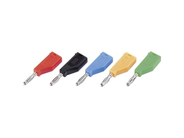 TRU COMPONENTS TC-R8-B19 BL bananstikk kontakt, rett stift-diameter 4 mm blå, 1 stk