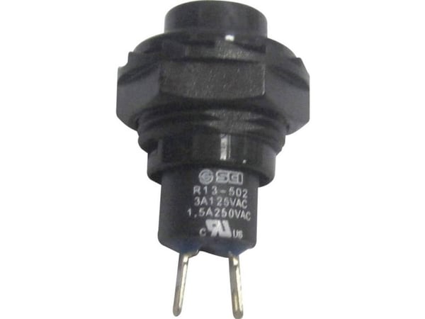 TRU COMPONENTS 1587730 TC-R13-502A-05BK Painonappi 250 V/AC 1,5 A 1 x Pois päältä/(Päälle) painonappi 1 kpl 1 kpl