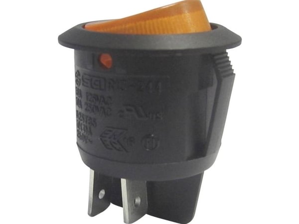 TRU COMPONENTS keinukytkin TC-R13-244B-02 B/Y 220 V/AC 250 V/AC 10 A 2 x Off/On Klikkaava 1 kpl