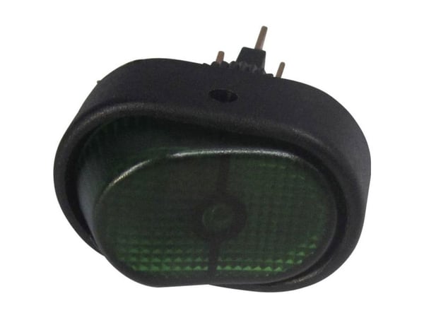 TRU COMPONENTS bil vippebryter TC-R13-133B-SQ GREEN, 12 V/DC, 30 A, 1 x Off/On