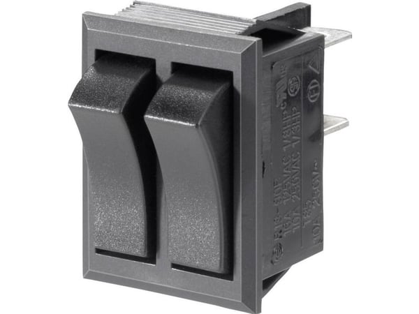 TRU COMPONENTS 1587546 Keinukytkin TC-R13-90PAA-01 250 V/AC 10 A 2 x Off/On Klikkaava 1 kpl