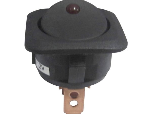 TRU COMPONENTS bil-vippkontakt TC-R13-203L-SQ röd 12 V/DC 25 A (1 st)