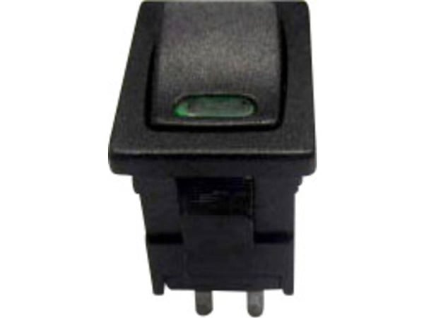 TRU COMPONENTS 1587536 Keinukytkin TC-R13-66L-02 GN 250 V/AC 6 A 1 x Off/On Klikkaava 1 kpl