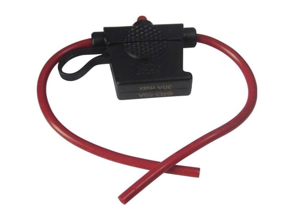 TRU COMPONENTS TC-R3-59A Auton sulakkeenpidin, jossa on tilanilmaisin, sopii litteään vakiosulakkeeseen 30 A 24 V/DC 1 kpl