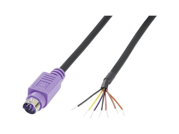 BKL Electronic 0204097 Mini-DIN rundkontakt, rett pin: 6 violet, 1 stk