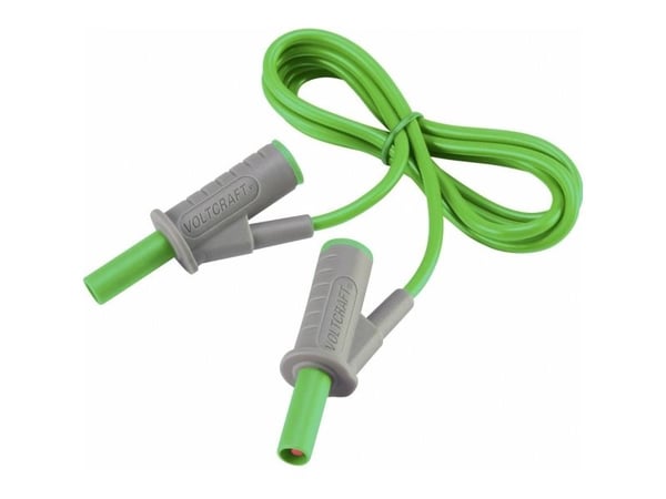 VOLTCRAFT MSB-501 säkerhetstestkabel, 1,00 m, grön (1 st.)