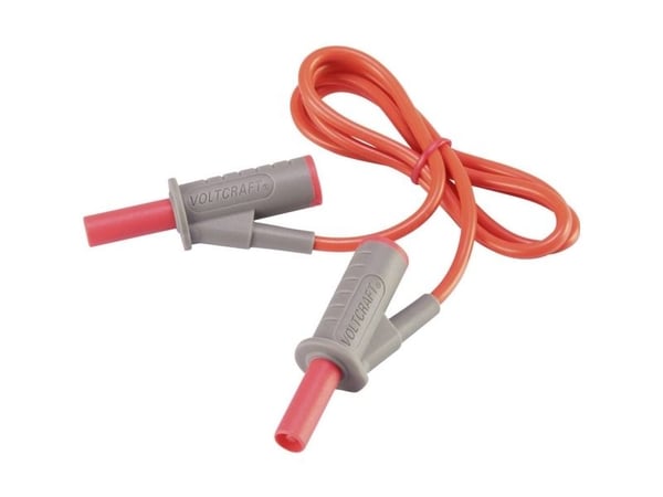 VOLTCRAFT MSB-501 Sikkerhedsprøveledning [Lamelstik 4 mm - Lamelstik 4 mm] 0.75 m Rød