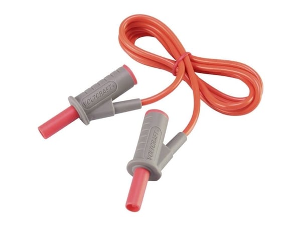 VOLTCRAFT MSB-501 Sikkerhedsprøveledning [Lamelstik 4 mm - Lamelstik 4 mm] 1.00 m Rød 1 stk