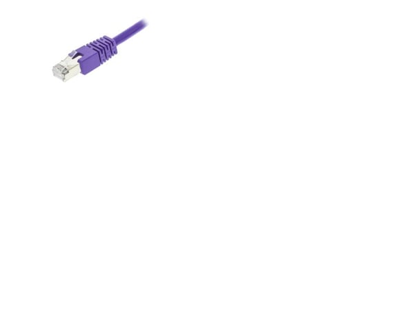 DELTACO - Koblingskabel - RJ-45 (hann) til RJ-45 (hann) - 50 cm - foliebelagt uskjermet tvinnet kabelpar (F/UTP) - CAT 6 - formstøpt - purpur