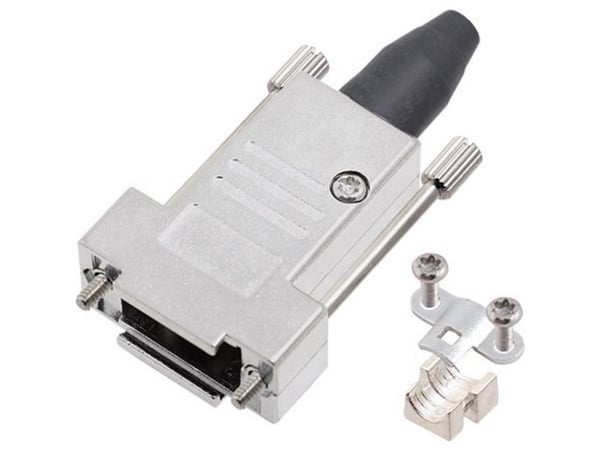 encitech DTSL09-RG-LJS-T-K D-Sub-kabinett, poltall: 9, hel metall 180°, sølv, 1 stk