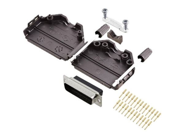 encitech DPPK25-BK-DBCP-K 6355-0078-03 D-SUB tappiliuska 180° Navanumero: 25 Crimp 1 kpl