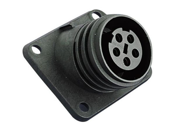 Bulgin PX0941/04/S rundkontakt flenset tilkobling samlet poltall 4 PX 1 stk