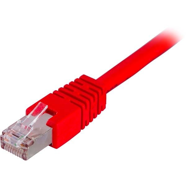 DELTACO - Koblingskabel - RJ-45 (hann) til RJ-45 (hann) - 5 m - FTP - CAT 6 - rød