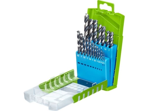 kwb 258819, Drill, Drill bit set, Høyrehåndsrotasjon, Stål, 130°, Høy-Hastighets Stål (HHS)
