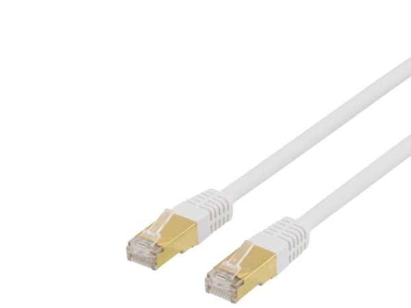 DELTACO STP-75 - Liitäntäkaapeli - RJ-45 (uros) - RJ-45 (uros) - 5 m - SFTP - CAT 7 - halogeeniton - valkoinen