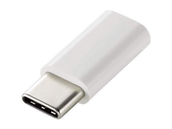 Renkforce RF-4472308, USB tyyppi C, USB Micro B, valkoinen