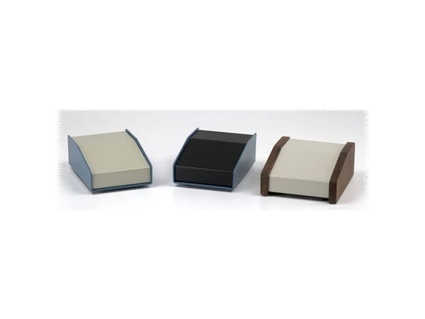 Hammond Electronics 1456PH3WHBU benk/pult-kabinett (L x B x H) 217 x 356 x 81 mm aluminium blå, beige, 1 stk