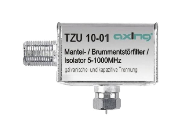 Axing TZU 10-01, Kaapelinyhdistin, 5 - 1006 MHz, Hopea, Metalli, Naaras/naaras, 1 kpl