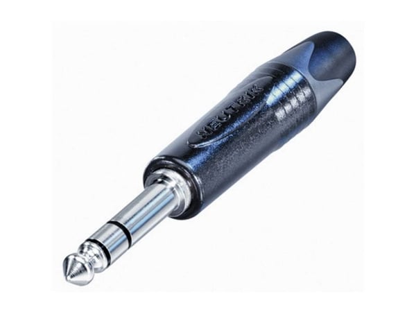 Neutrik NP3X-BAG-CON jackplugg 6,35 mm plugg, rett pol: 3 stereo svart (1 stk.)