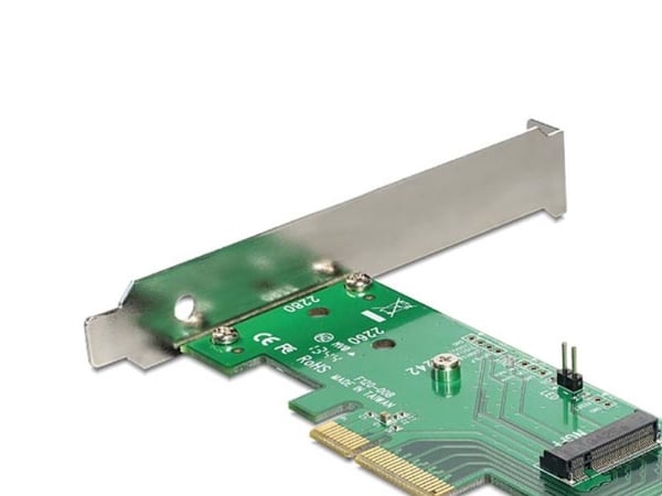 DeLOCK 89370, PCIe, M.2, Vihreä, Harmaa