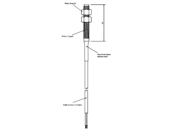 TE Connectivity Sensor 87713-000 Reed-koskettimet 1 x urakoskettimet 100 V/DC, 250 V/AC 1 A 10 W