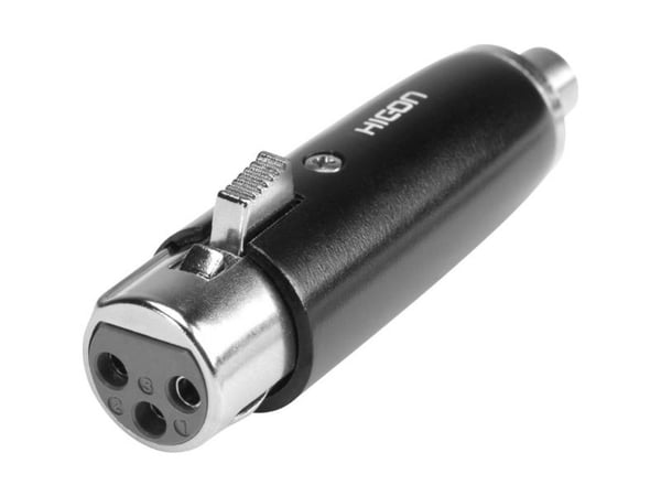 Hicon HI-X3CI-FF XLR-adapter XLR-til Cinch-jack 1 stk