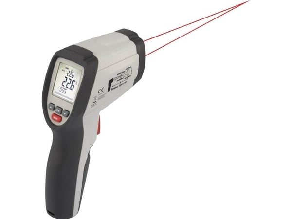 VOLTCRAFT IR 650-16D, Fjernmålingstermometer, Svart, Grå, Panne, Knapper, -40 - 650 °C, 2 °C