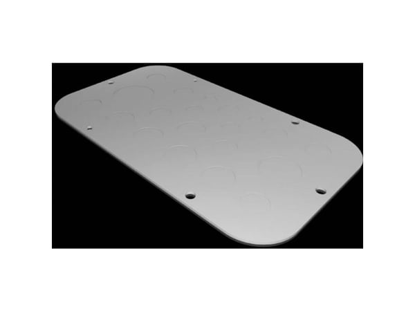 Rittal metallflensplate AX metr. Forpreget størrelse 1 256x149 mm