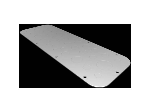 Rittal AX 2573.100, Rackplate, Lysegrå, Stål, IP66, 447 mm, 149 mm